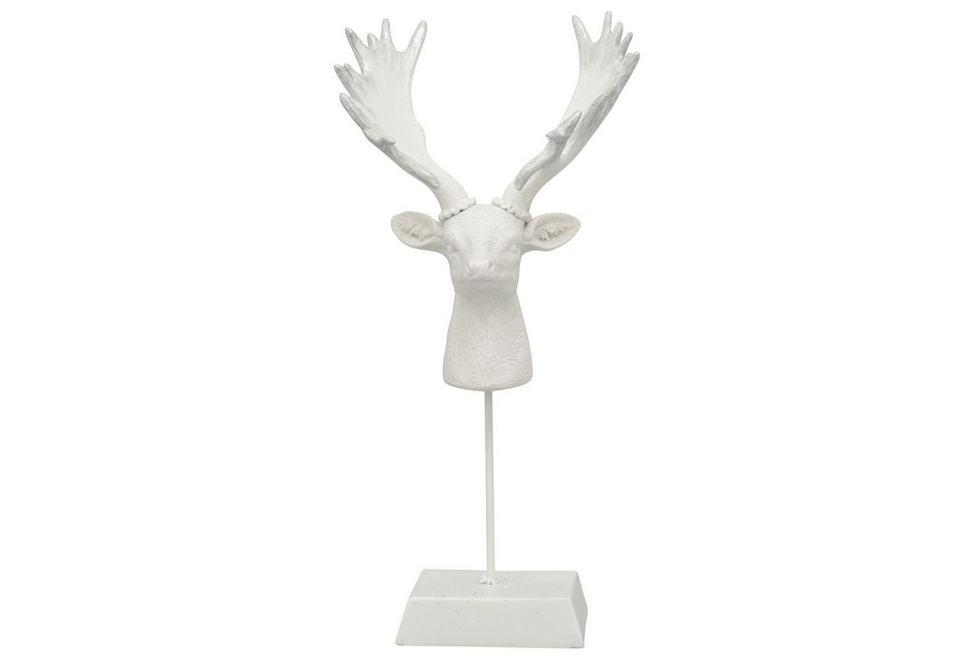 Exner GmbH Garten- & Wohnaccessoires Weihnachtsfigur RentierKopf Lilian - weiß - Polyresin - 15x10,5x30,5 cm von Exner GmbH Garten- & Wohnaccessoires