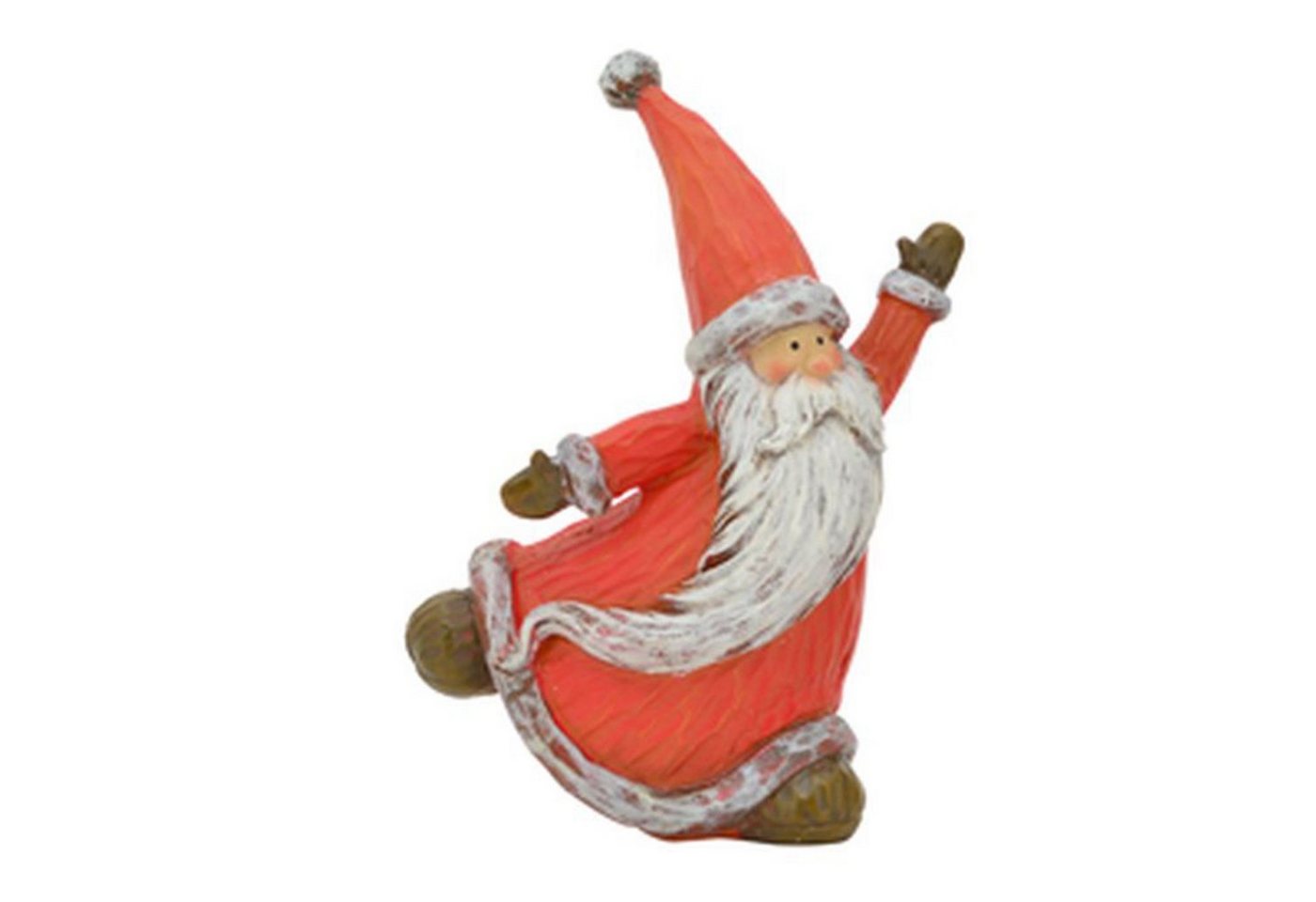 Exner GmbH Garten- & Wohnaccessoires Weihnachtsfigur Santa Lilian - rot&weiß - polyresin - 9,5x5x14cm von Exner GmbH Garten- & Wohnaccessoires