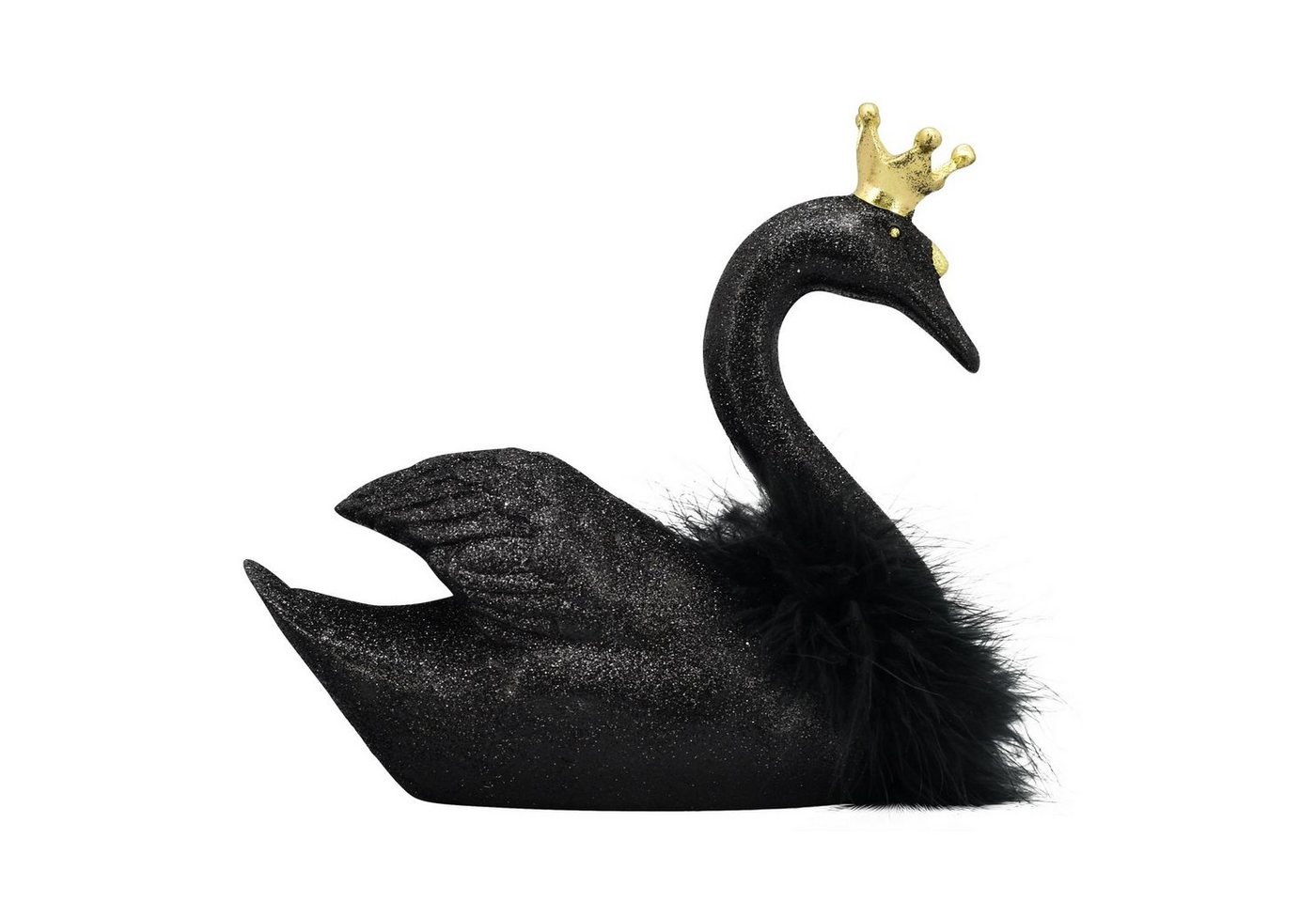 Exner GmbH Garten- & Wohnaccessoires Weihnachtsfigur Schwan Lilian - schwarz - Polyresin - 20,5x8,5x19,5 cm von Exner GmbH Garten- & Wohnaccessoires