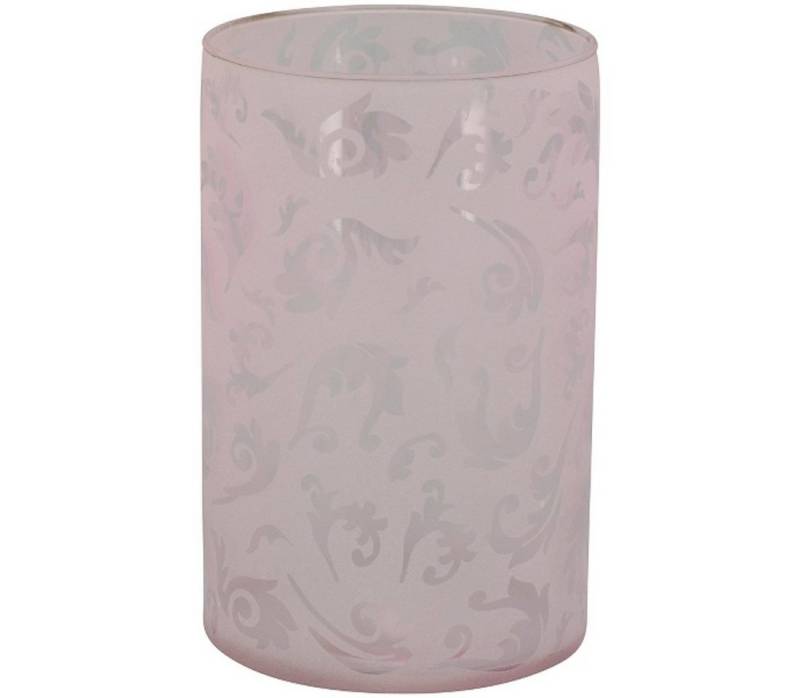 Exner GmbH Garten- & Wohnaccessoires Windlicht Wunderschönes Windlicht Vin rosa Glas Ranken Vase 20x13 cm (1 St) von Exner GmbH Garten- & Wohnaccessoires