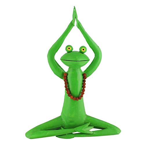 Exner Yoga-Frosch Frieden sitzend H ca 42 cm | EX-235099-F | 4260553564671 von Exner GmbH