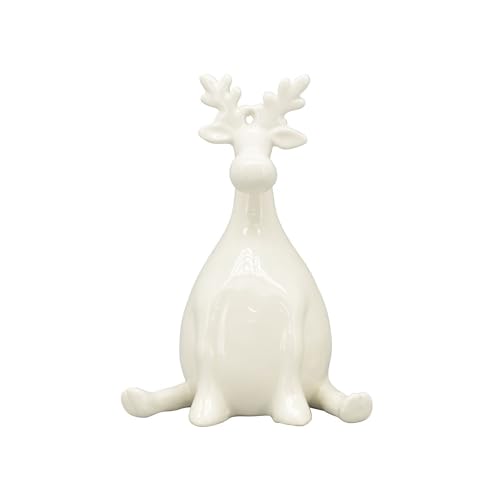 Rentier Ivory - 17x8,5x17 cm - weiß - Keramik von Exner GmbH