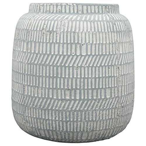 Vase Valo - grau - Keramik - 15,5x15,5x16 cm von Exner GmbH
