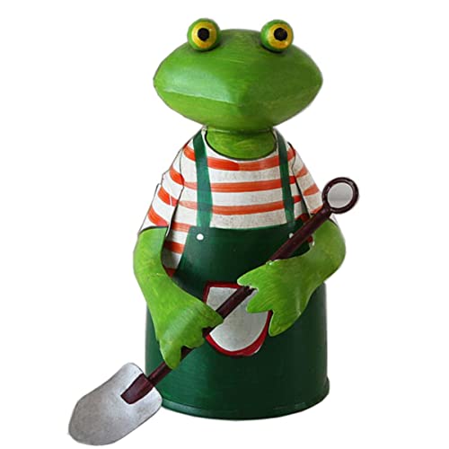 Exner Zaunhocker GÄRTNER-Frosch mit Schaufel, H. ca. 19 cm von Exner
