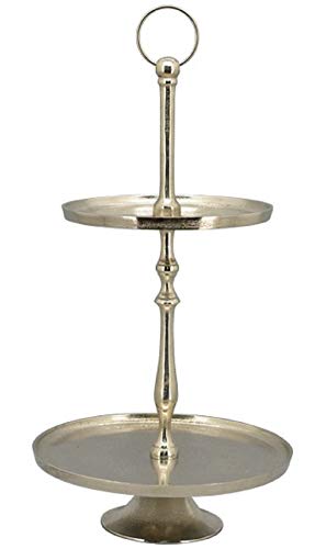 EXNER dekorative runde Deko-Etagere Tisch-Etagere Küchen-Etagere 2-stufig Metall vintage Landhaus Stil von EXNER