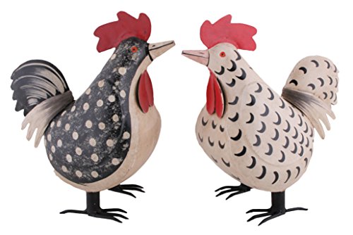 EXNER dekorativer Deko-Hahn Deko-Huhn Garten-Deko Metall bemalt ca. 35 cm hoch Preis für 1 Stück von EXNER
