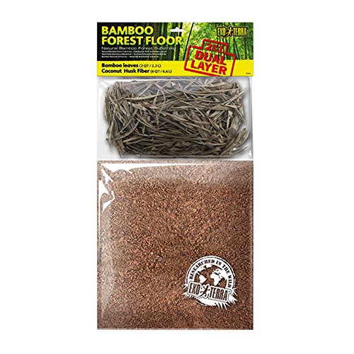 Exo Terra Bamboo Forest Floor, Bambuswald Substrat, Bambusblätter und gemahlene Fasern der Kokosnussschale, 100% natürliches Substrat, 4,4L von Exo Terra