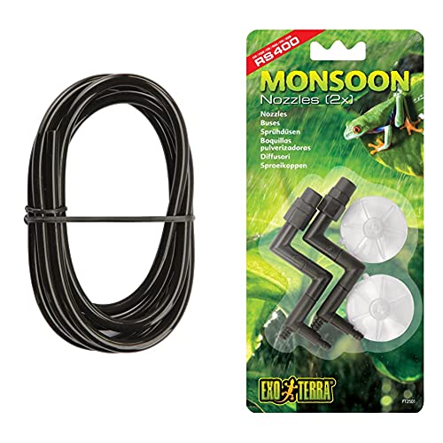 Exo Terra Monsoon Tubing, Verlängerungsschlauch für die Exo Terra Monsoon Beregnungssysteme, 1,80m & Monsoon Nozzles, Sprühdüsen für die Exo Terra Monsoon Beregnungssysteme, 2er Pack Exo Terra Monsoon Tubing, Verlängerungsschlauch für die Exo Terra Monsoon Beregnungssysteme, 1,80m & Monsoon Nozzles, Sprühdüsen für die Exo Terra Monsoon Beregnungssysteme, 2er Pack von Exo Terra