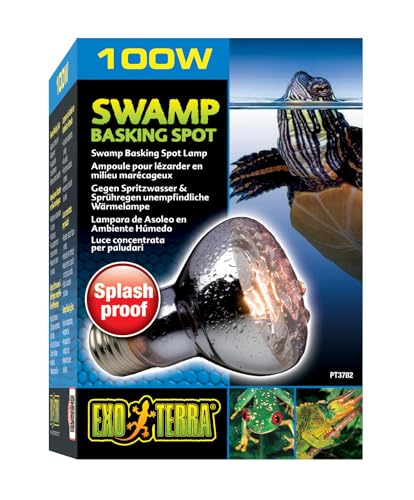 Exo Terra Swamp Basking Spot, ideal für Aqua- und Feuchtterrarien, gegen Spritzwasser und Sprühregen unempfindliche Wärmelampe, R20, 50W, Fassung E27 Exo Terra Swamp Basking Spot, ideal für Aqua- und Feuchtterrarien, gegen Spritzwasser und Sprühregen unempfindliche Wärmelampe, R20, 50W, Fassung E27 von Exo Terra