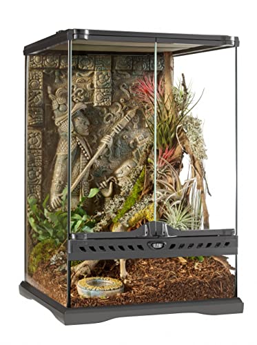 Exo Terra Terrarium aus Glas, im Azteken Design, mit einzigartiger Front Belüftung, 30 x 30 x 45cm von Exo Terra