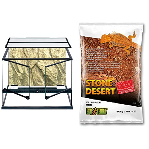 Exo Terra Terrarium aus Glas, mit einzigartiger Front Belüftung + Outback Red Stone Desert, natuerlicher Wuestenboden,zur Formung von Felsenformationen Exo Terra Terrarium aus Glas, mit einzigartiger Front Belüftung + Outback Red Stone Desert, natuerlicher Wuestenboden,zur Formung von Felsenformationen von Exo Terra