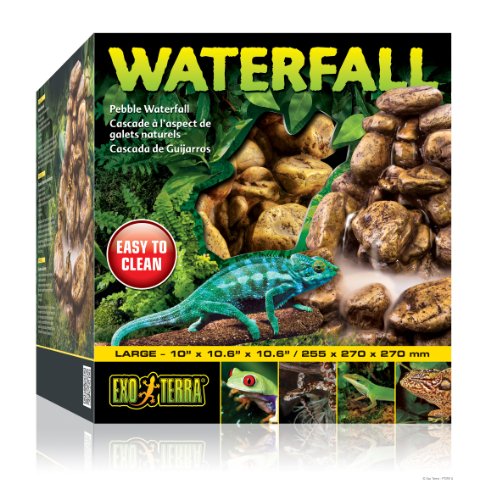 Exo Terra natürlicher Wasserfall, in Kieselsteinoptik inkl. Pumpe, Wasserquelle für Reptilien und Amphibien, groß, 1 Stück (1er Pack) von Exo Terra