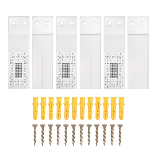 Exogio 3 Pcs Rissmessgerät Monitor Werkzeug, Rissüberwachungsaufzeichnung, Rissbreitenmessgerät, Mauerrissmessgerät Durchsichtiger Acryl-Eckrissvergleichsmessschieber zum Messen und Aufzeichnen von Exogio