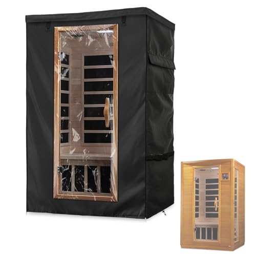 Exokugo Holz-Sauna-Abdeckung für den Außenbereich, Sauna-Abdeckungen mit separater Abdeckung für Holz, Zuhause, Spa-Saunen, 94 cm L x 74 cm T x 62 cm H, mit transparenter PVC-Tür, Beige und Braun Exokugo Holz-Sauna-Abdeckung für den Außenbereich, Sauna-Abdeckungen mit separater Abdeckung für Holz, Zuhause, Spa-Saunen, 94 cm L x 74 cm T x 62 cm H, mit transparenter PVC-Tür, Beige und Braun von Exokugo