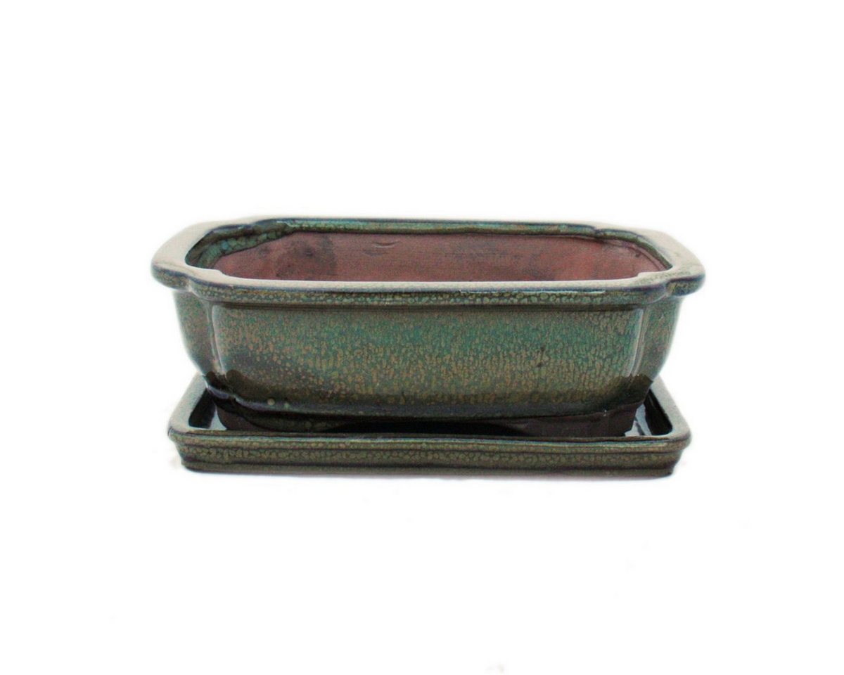 Exotenherz Pflanzschale Bonsai-Schale mit Unterteller Gr. 3 Oliv-Braun eckig Modell G12 L 18cm Exotenherz Pflanzschale Bonsai-Schale mit Unterteller Gr. 3 Oliv-Braun eckig Modell G12 L 18cm von Exotenherz