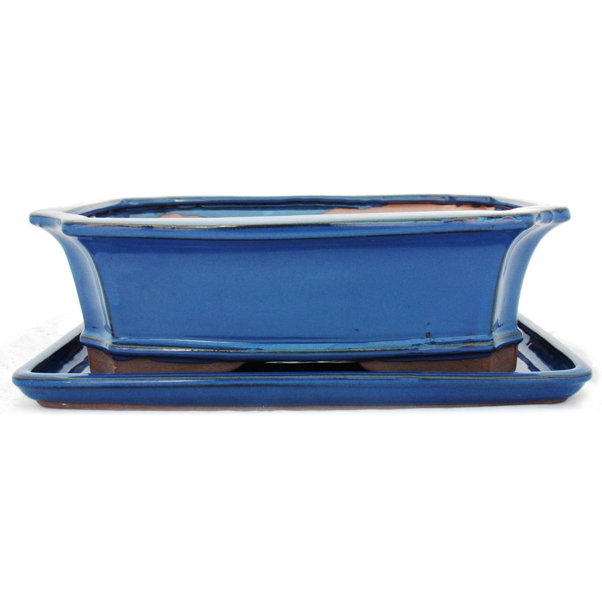 Exotenherz Pflanzschale Bonsai-Schale mit Unterteller Gr. 5 - Blau eckig - Modell G4 - L 31cm Exotenherz Pflanzschale Bonsai-Schale mit Unterteller Gr. 5 - Blau eckig - Modell G4 - L 31cm von Exotenherz