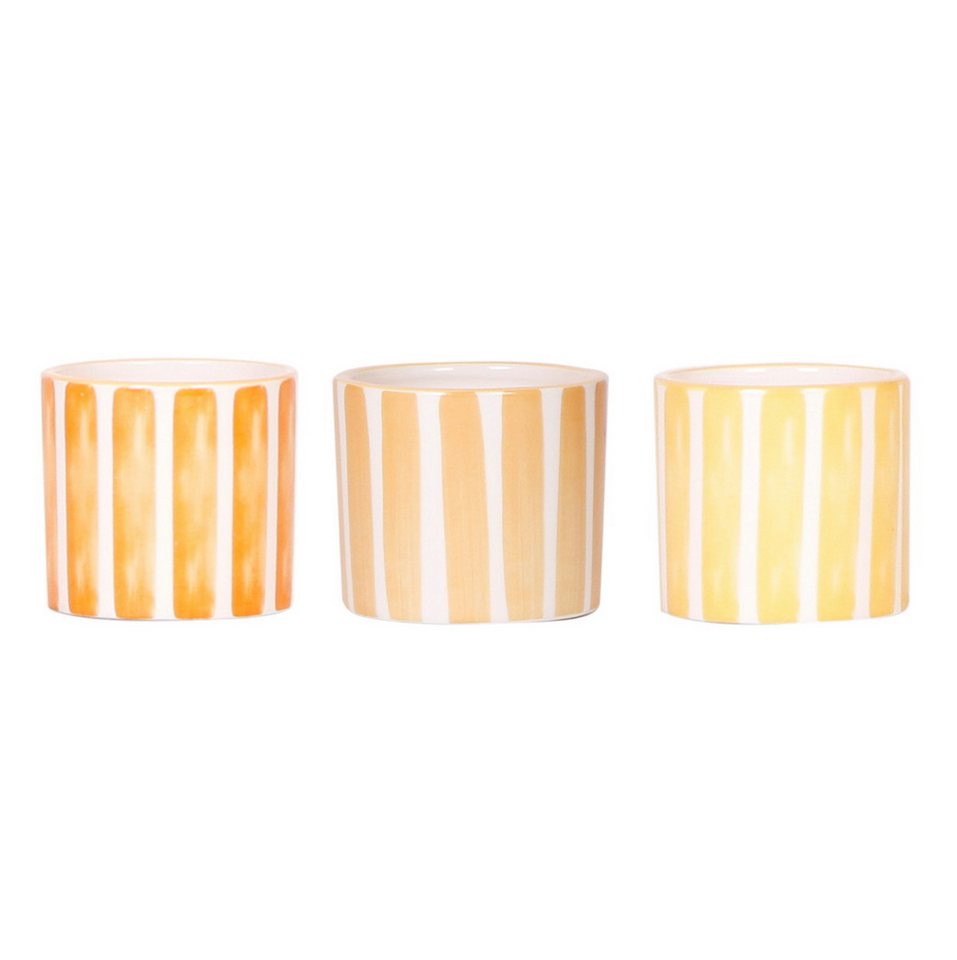 Exotenherz Übertopf Übertopf-Trio Painted Stripe Set 3 Töpfen gestreift Exotenherz Übertopf Übertopf-Trio Painted Stripe Set 3 Töpfen gestreift von Exotenherz
