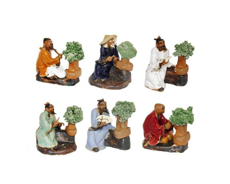 Exotenherz Zimmerpflanze Bonsai Figuren Set - Bonsai Master - 6 verschiedene Figuren von Exotenherz