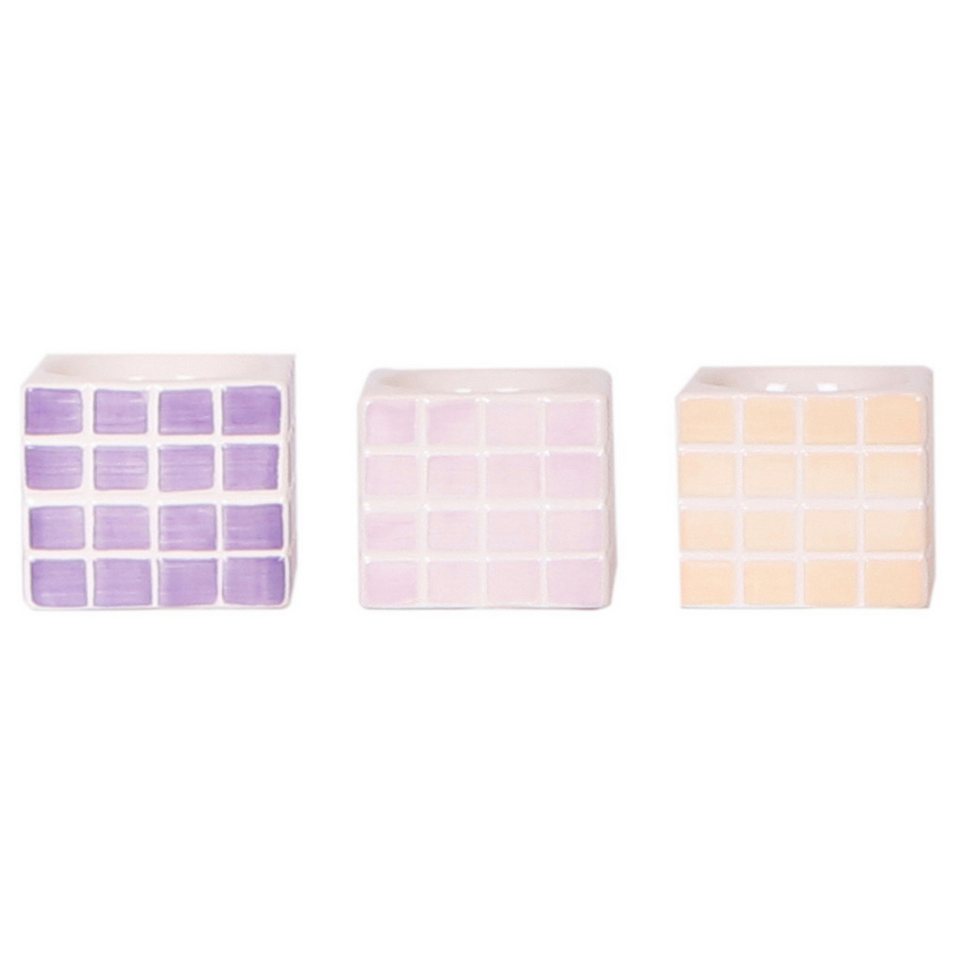 Exotenherz Zimmerpflanze Übertopf-Trio Mosaik-Würfel Set 3 bunte Töpfen rosa-violett 6cm Töpfe Exotenherz Zimmerpflanze Übertopf-Trio Mosaik-Würfel Set 3 bunte Töpfen rosa-violett 6cm Töpfe von Exotenherz