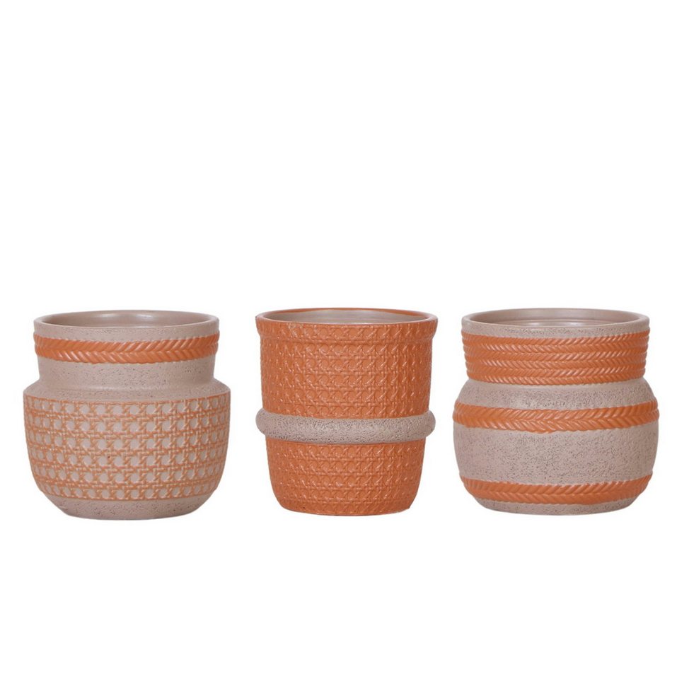 Exotenherz Zimmerpflanze Übertopf-Trio "Terracotta Harmony" - 3 Übertöpfe für 6cm Töpfe Exotenherz Zimmerpflanze Übertopf-Trio "Terracotta Harmony" - 3 Übertöpfe für 6cm Töpfe von Exotenherz