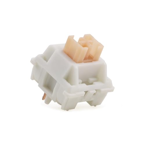 ExotiCore Outemu Cream Yellow Pro V2 Switch, 5Pin Vorgeschmierter Leiser Taktiler Schalter für Mechanische Tastaturen(90PCS) von ExotiCore