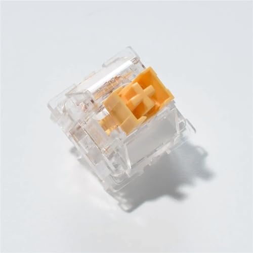 ExotiCore Outemu Silent Peach V3 RGB Switch, Transparenter Vorgeschmierter Leiser Linearer Schalter für Mechanische Tastaturen(30PCS) von ExotiCore