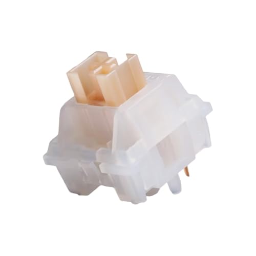 ExotiCore Outemu Silent Yellow Jade V2 Switch, 5pin Vorgeschmierter Leiser Taktiler Thocky Schalter Für Mechanische Tastaturen(90PCS) von ExotiCore