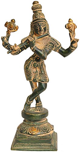 Exotic India Cosmic Form der Lord Krishna – Messing Statue von Exotic India