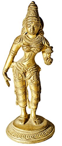 Exotic India Devi Parvati (Kleine Statue) – Messing Statue von Exotic India