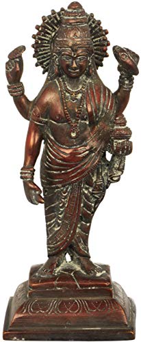 Exotic India Dhanvantari - The Physician of Gods - Brass Statue - Color Antique Brown Color von Exotic India