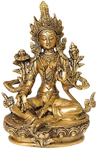 Exotic India Grün Tara – Messing Statue von Exotic India