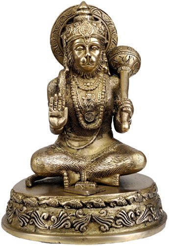 Exotic India Lord Hanuman Abhaya gewähren, und Messing Statue von Exotic India
