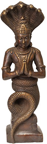 Exotic India Patanjali-Statue, Messing, braun, 2.5 x 3.5 x 10-Inch von Exotic India