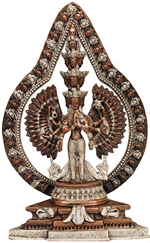 Exotic India Thousand Armed Avalokiteshvara Messing-Statue von Exotic India