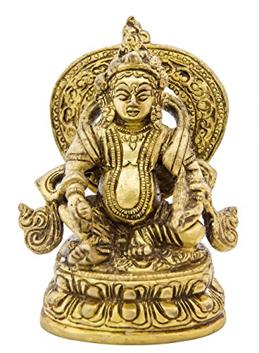 Exotic India kubera-The Gott des Reichtums (Kleine Statue) – Messing Statue von Exotic India