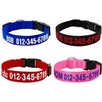 Personalisiertes Hundehalsband, Benutzerdefiniertes Halsband Bestickt Mit Haustier Name Telefonnummer, Haustier-Halsband, Personalisiertes Kleine von ExoticMerchantCrafts