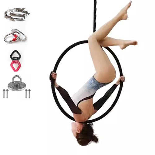 ExoticaBlend Aerial Hoop Set, Luft -Lyra -Hoop, Professionelles Zirkus Fitness Aerial Hoop Kit Mit Komplettem Rigging -Hardware -Kit, AkrobatikausrüStung HäNgende Ringe Zuhause,85cm-2.5cm ExoticaBlend Aerial Hoop Set, Luft -Lyra -Hoop, Professionelles Zirkus Fitness Aerial Hoop Kit Mit Komplettem Rigging -Hardware -Kit, AkrobatikausrüStung HäNgende Ringe Zuhause,85cm-2.5cm von ExoticaBlend