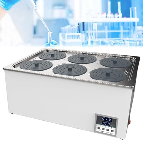 ExoticaBlend Digitales Labor Wasserbad Water Bath kommerzieller laborwasserbad Heating Devices Stainless Steel Liner mit wählbaren Öffnungen für Experiment,6Hole ExoticaBlend Digitales Labor Wasserbad Water Bath kommerzieller laborwasserbad Heating Devices Stainless Steel Liner mit wählbaren Öffnungen für Experiment,6Hole von ExoticaBlend