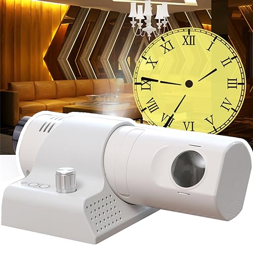 ExoticaBlend LED-Projektion, Römische Uhr, Bunte Projektion, Analoge Uhr, um 180 Grad Drehbar, mit Fernbedienung, Arabien-Zahl und Rom-Zeiger, Kostenloser Austausch,White von ExoticaBlend