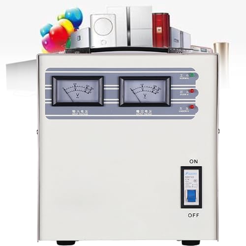 ExoticaBlend Spannungsstabilisator, Spannungsregler, Hochleistungs-Einphasen-AC-Stromaufbereiter, 220-V-Ausgang für instabile Haushaltsgeräte,3KVA von ExoticaBlend