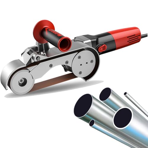 Rohrschleifer, 1100 W Rohrbandschleifer mit 6 variablen Geschwindigkeiten, professionelle Bandschleifer-Schleifmaschine mit 5 Schleifbändern zum Polieren, Finishen, Entrosten,2Roller Rohrschleifer, 1100 W Rohrbandschleifer mit 6 variablen Geschwindigkeiten, professionelle Bandschleifer-Schleifmaschine mit 5 Schleifbändern zum Polieren, Finishen, Entrosten,2Roller von ExoticaBlend