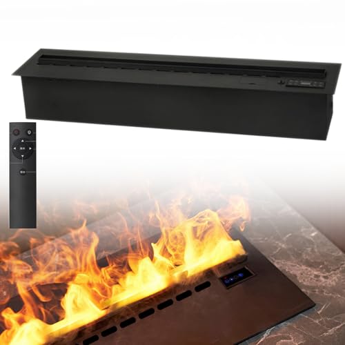 Wasserdampf-Kamin, 3D-Zerstäubungskamin mit einstellbaren Flammenfarben, Luftbefeuchter, automatische Wasserbefüllung, geräuscharm, einfach zu installieren, berührbare Flamme,1.5m von ExoticaBlend