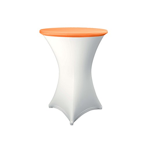 Expand Original Tischplattenbezug, Tischplattenüberzug, Table Topper Orange - Schonbezug für Stehtisch - Ø 70cm - Stretch von Expand