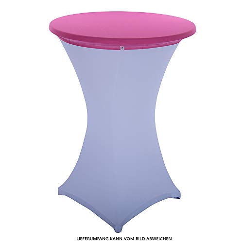 Expand Original Tischplattenbezug, Tischplattenüberzug, Table Topper Pink - Schonbezug für Stehtisch - Ø 70cm - Stretch von Expand