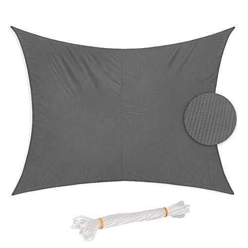 Expand Sonnensegel Rechteck Sonnenschutz für den Garten, Terrasse, Balkon, Pool, Spielplatz Schattenspender Windschutz Beschattung wasserabweisend mit UV Schutz HDPE Anthrazit 3x5m von Expand
