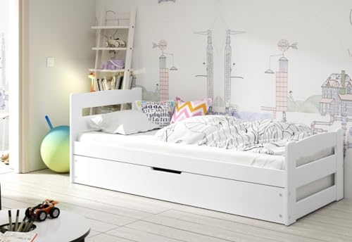 Expedo Kinderbett Ardent, weiß, 90x200cm + Matratze + Lattenrost - KOSTENLOS von Expedo
