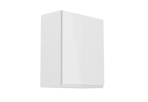 Expedo Zweitüriger Oberküchenschrank Yard G60, 60x72x32, weiß/grau Glanz von Expedo