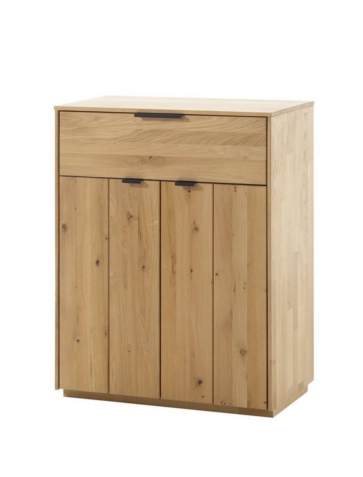 expendio Kommode Porto 50, Sideboard Eiche bianco 70x89x40 cm aus Massivholz von Expendio