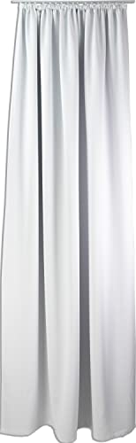 Verdunklungsvorhänge Thermovorhang Verdunklung 2250 Uni 145x245 cm Kräuselband Blickdicht Farbe Weiß/Lichtgrau von Experience by Omega