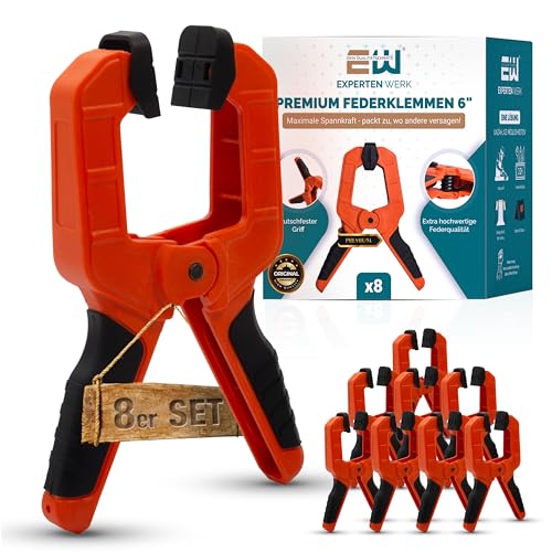 ExpertenWerk Federklemmen 8er Set – 8 cm Spannweite & 15,4 kg Spannkraft – extra starke Qualitätsfeder mit Rostschutz – Klemmzwingen für Poolabdeckung, Holzarbeiten, Werkstatt & Camping ExpertenWerk Federklemmen 8er Set – 8 cm Spannweite & 15,4 kg Spannkraft – extra starke Qualitätsfeder mit Rostschutz – Klemmzwingen für Poolabdeckung, Holzarbeiten, Werkstatt & Camping von Experten Werk